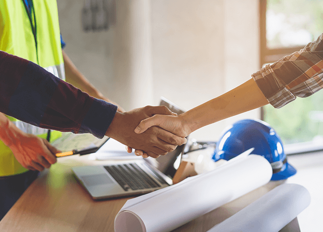 builders and contractors working together