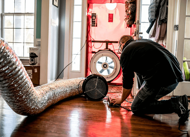 blower door testing image