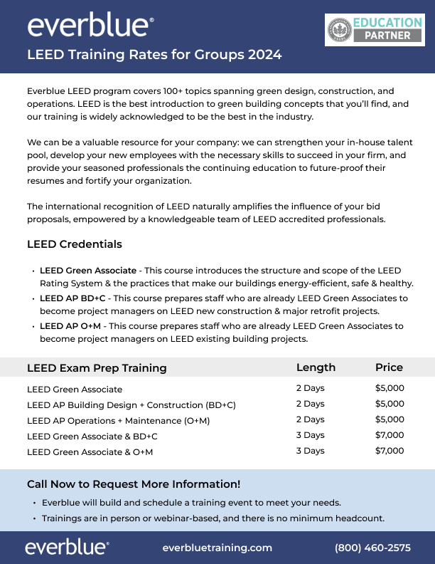 everblue leed training discounts